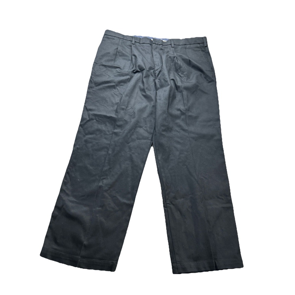 Dockers Signature Khaki Pants Mens 40x30 Black Classic Cotton
